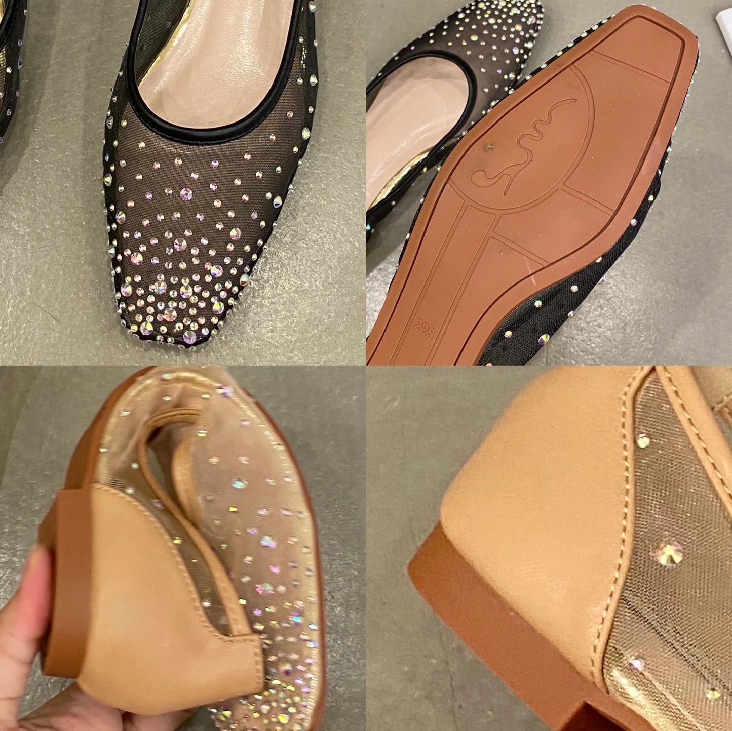 Mishi - Glitzernde Ballerina Flats