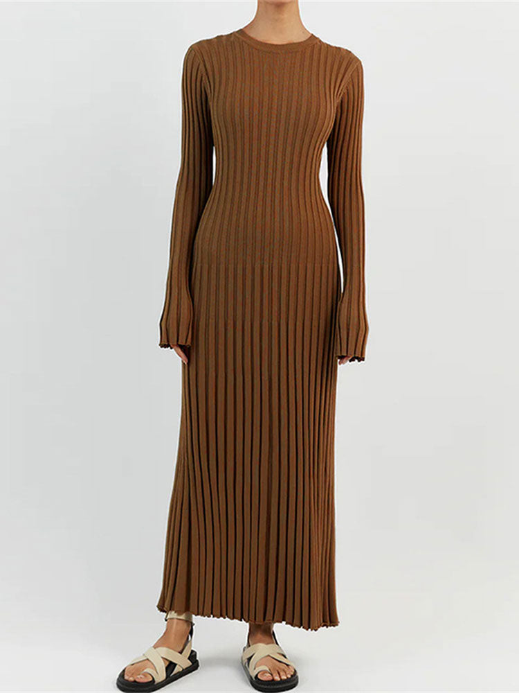 Disha - Langes Kleid aus Feinstrick