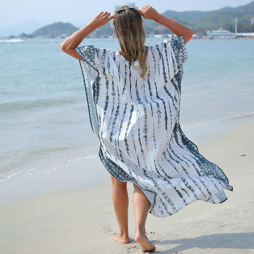 Kimana - Leichtes, fließendes Kimono-Kleid aus Baumwolle. Perfekt für heiße Sommertage und den Urlaub!