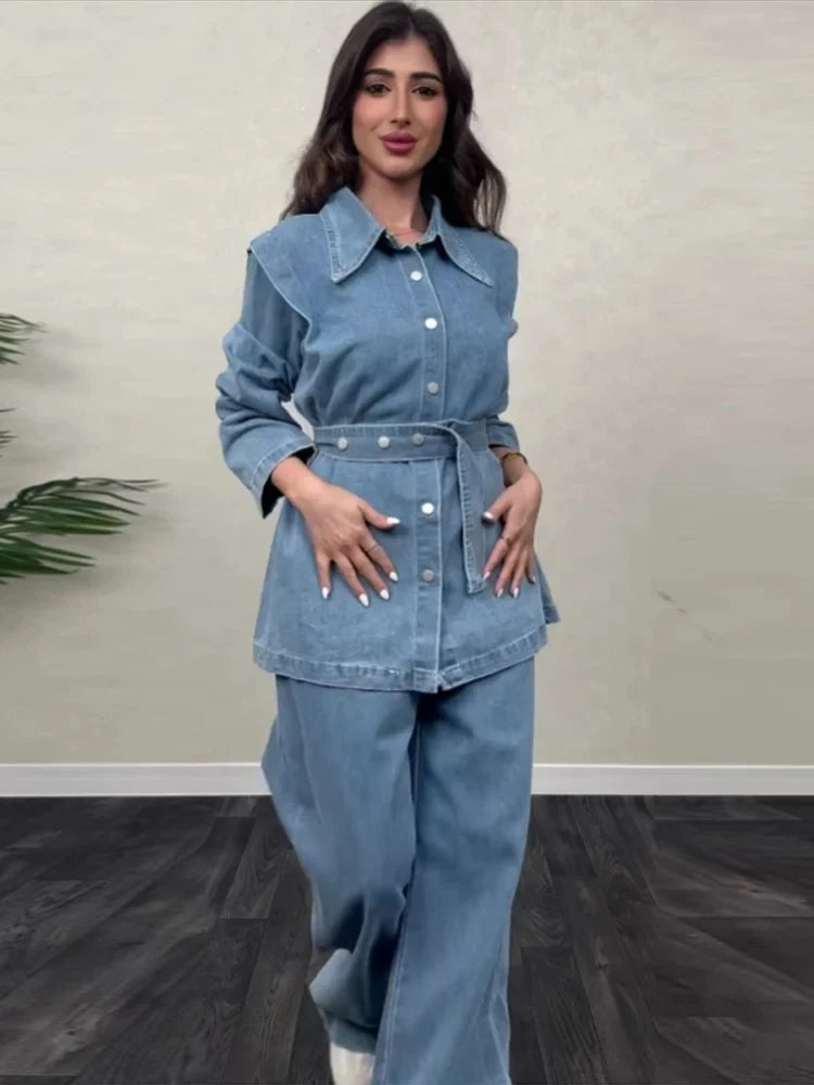 Denise - Zweiteiliges Set aus Denim