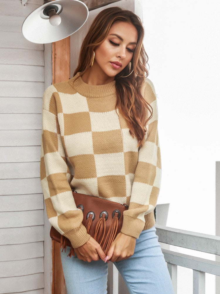 Kassie - Karierter Pullover