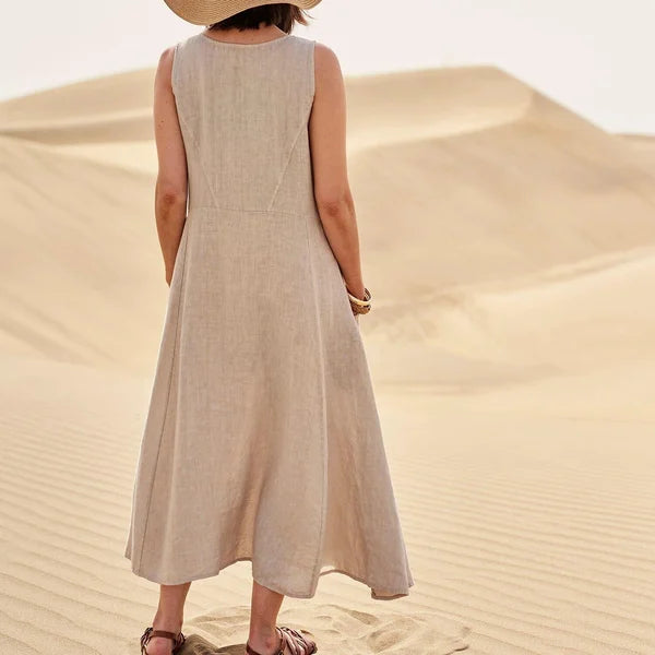Lina™ - Kleid aus Baumwolle und Leinen