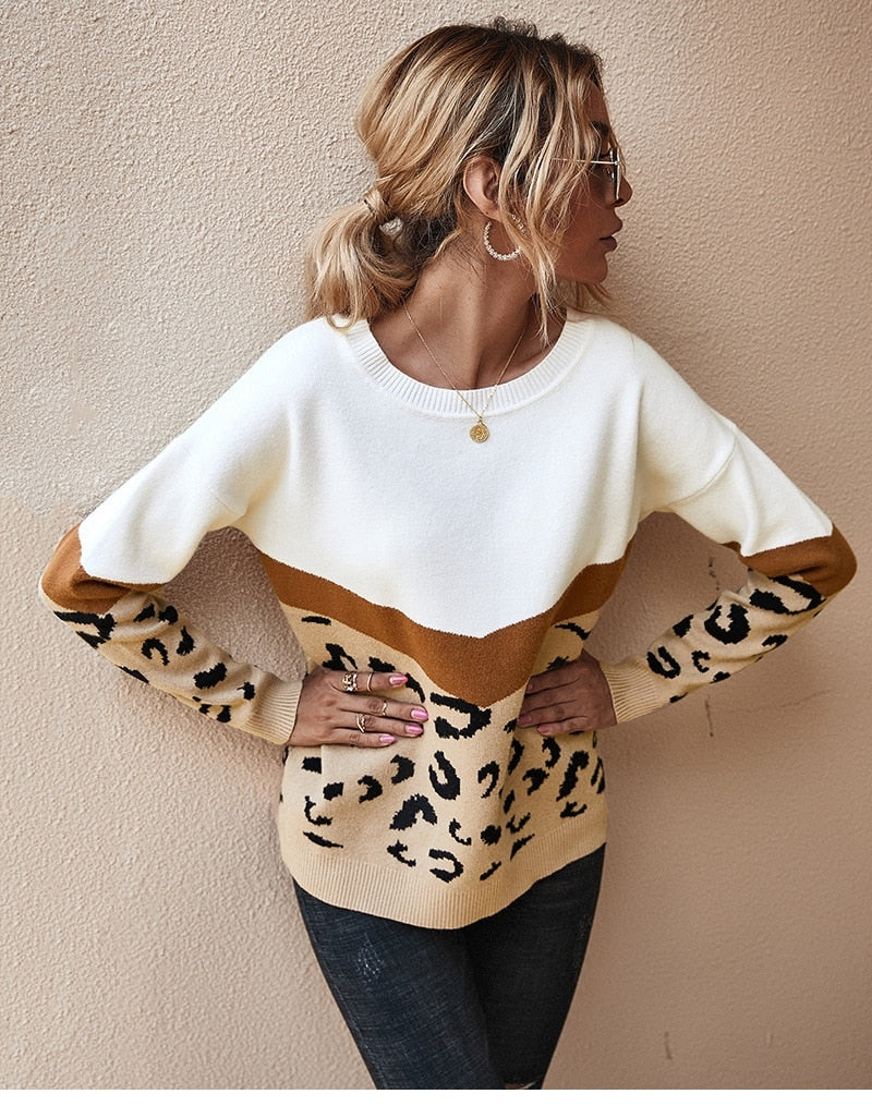 Kirsty - Pullover mit Leopardenmuster