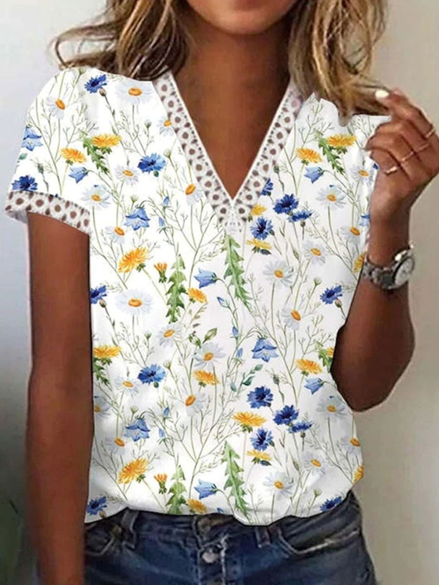 Sonya - Elegantes Sommerhemd mit V-Ausschnitt