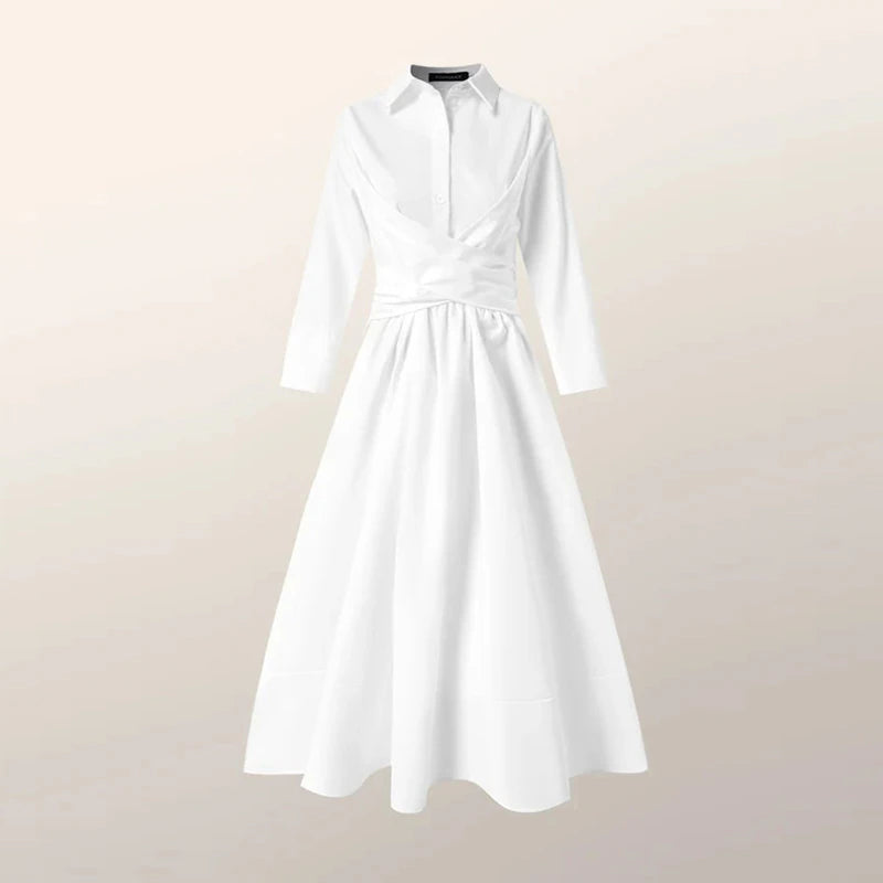 Leonore - Elegantes Kleid in A-Linie mit Taillenschleife