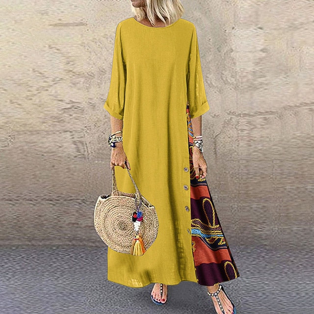 Nora - Langes Kleid mit Seitendetail